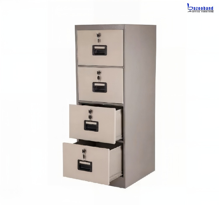 فایل اداری قلزی قفل دار چهار کشابه-1