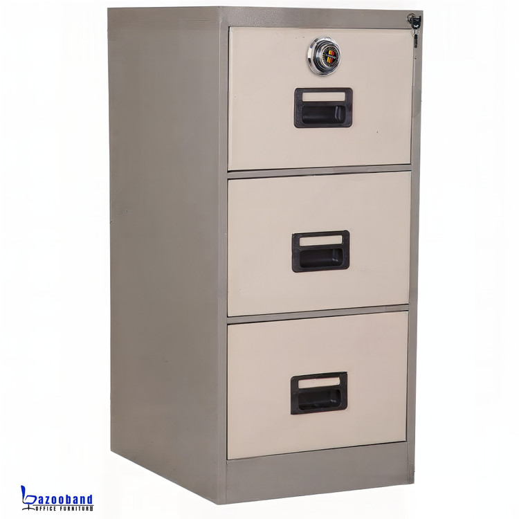 فایل اداری فلزی قفل دار سه کشابه