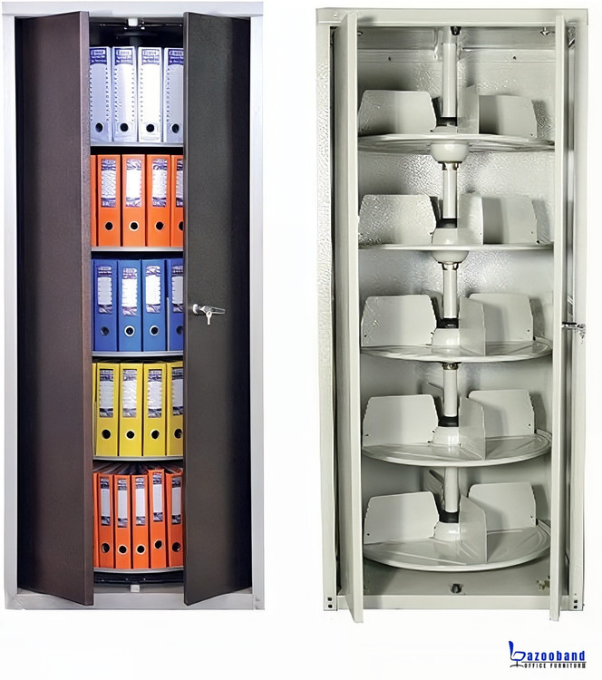 کمد فلزی بایگانی گردان دو درب زونکن خور