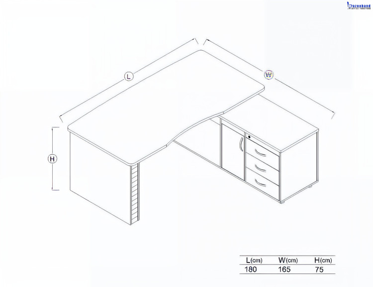 میز مدیریت اداری کد 102-6
