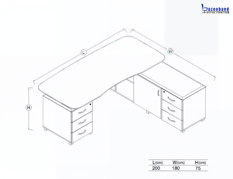 میز مدیریت اداری کد 105