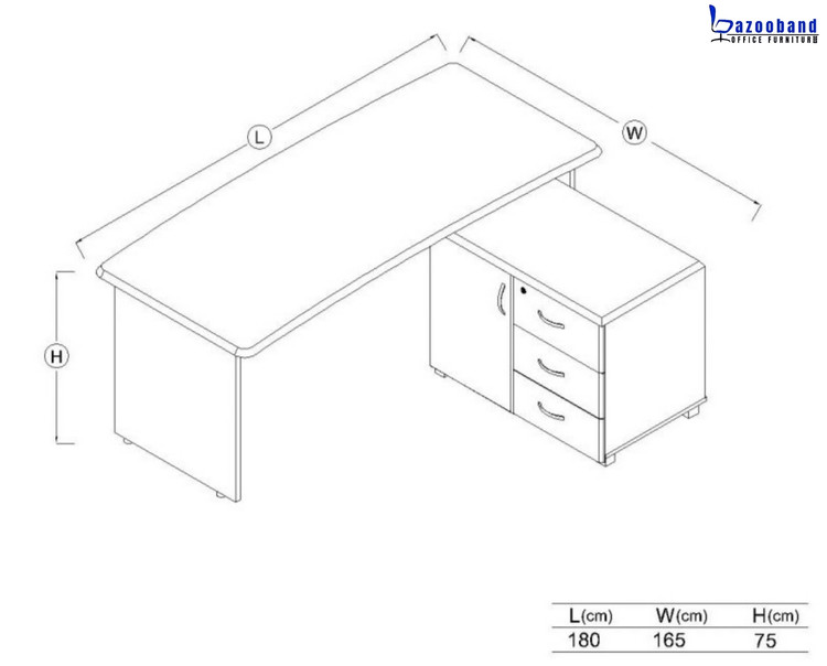 میز مدیریت اداری کد 107
