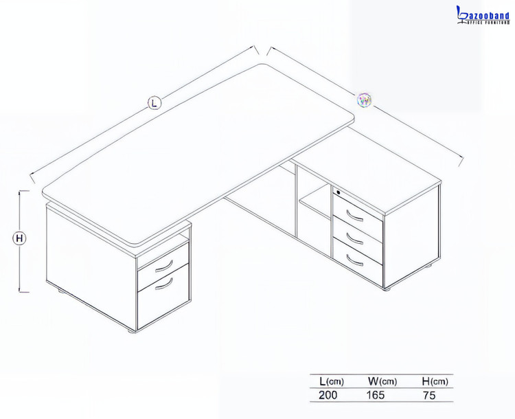 میز مدیریت اداری کد 107