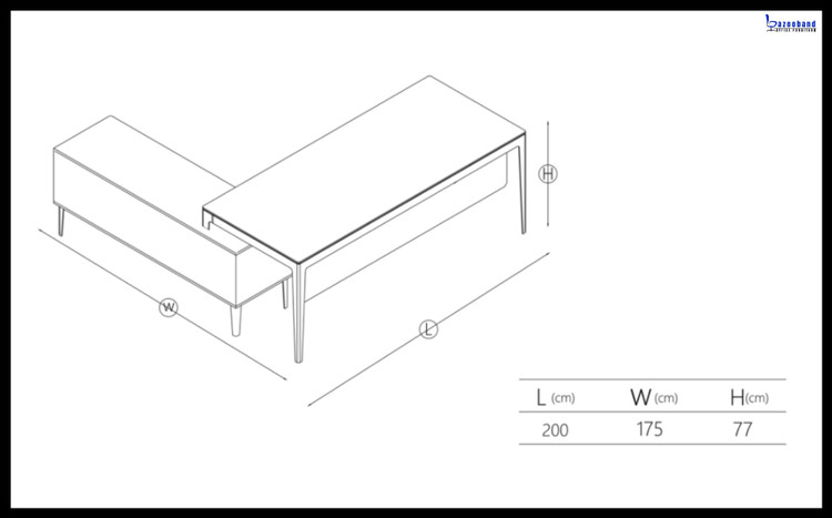 میز مدیریت ام دی اف کد 1005