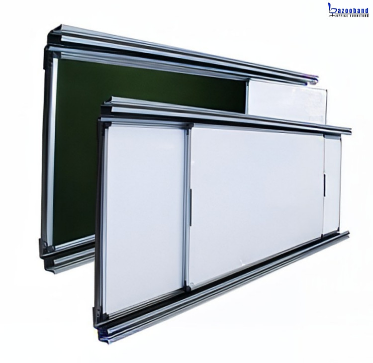 تابلو آموزشی بزرگ ترکیبی وایت برد و گرین برد ریلی