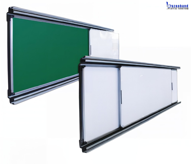 تابلو آموزشی بزرگ ترکیبی وایت برد و گرین برد ریلی