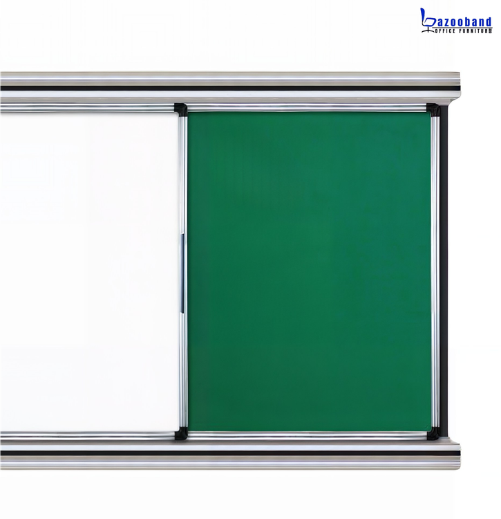 تابلو آموزشی بزرگ ترکیبی وایت برد و گرین برد ریلی