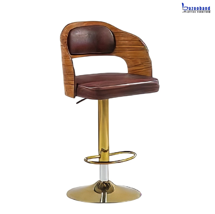 صندلی کانتر چوبی با پایه متنوع کد E807