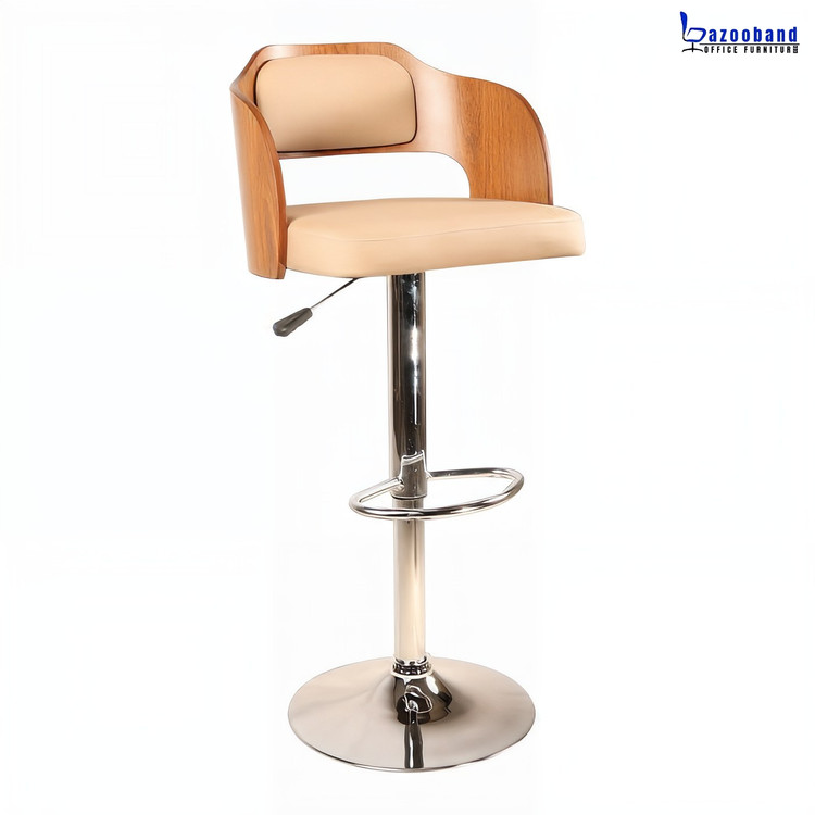 صندلی کانتر چوبی با پایه متنوع کد E807