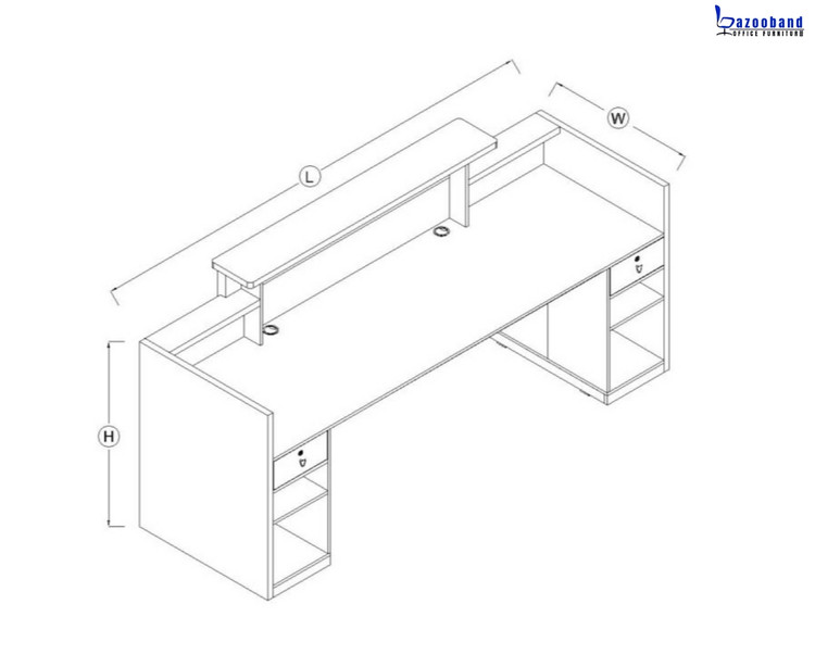 میز کانتر و پیشخوان ام دی اف مدرن کد 909