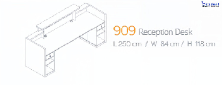 میز کانتر و پیشخوان ام دی اف مدرن کد 909