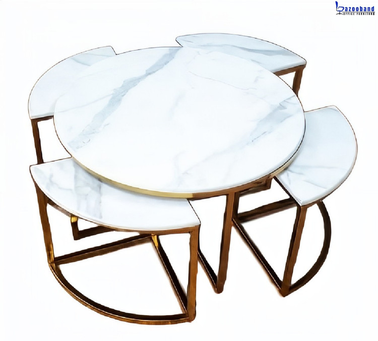 ست میز جلو مبلی و عسلی مدل پیزا کروی شکل