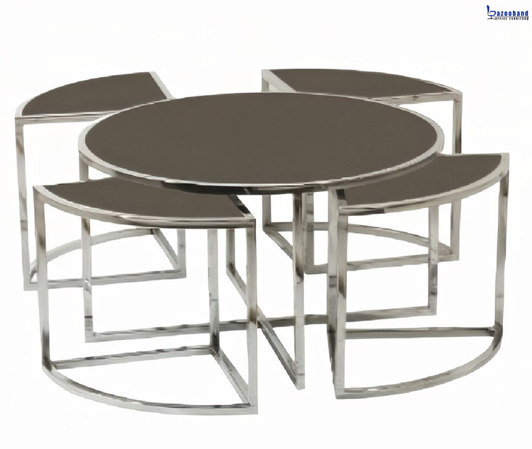 ست میز جلو مبلی و عسلی مدل پیزا کروی شکل