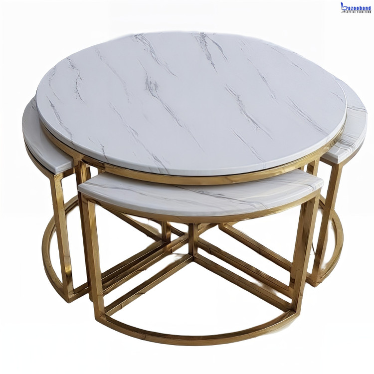 ست میز جلو مبلی و عسلی مدل پیزا کروی شکل