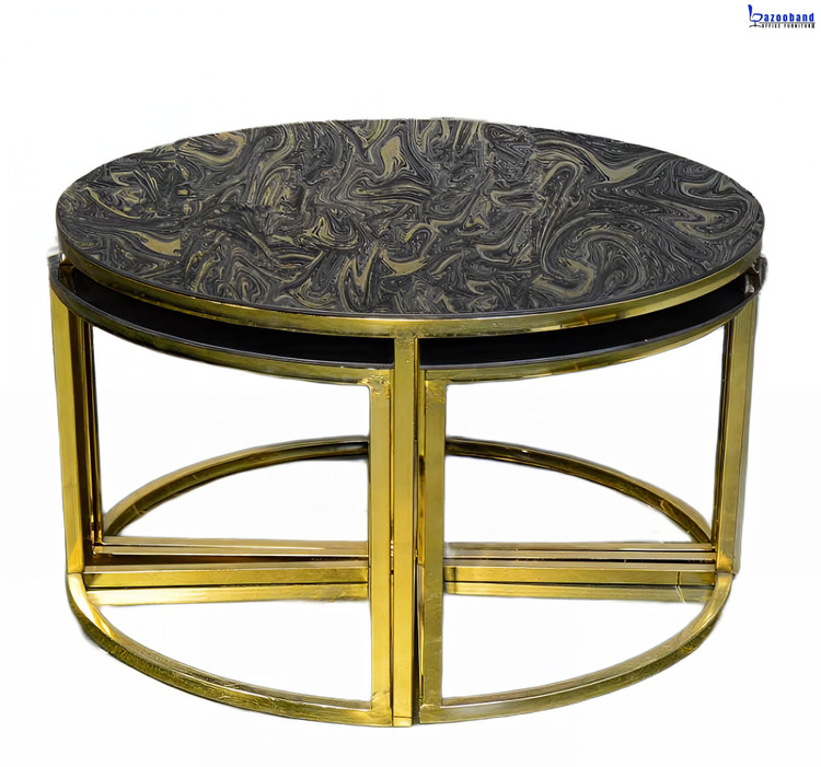 ست میز جلو مبلی و عسلی مدل پیزا کروی شکل