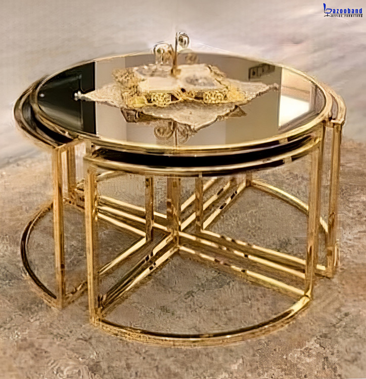 ست میز جلو مبلی و عسلی مدل پیزا کروی شکل