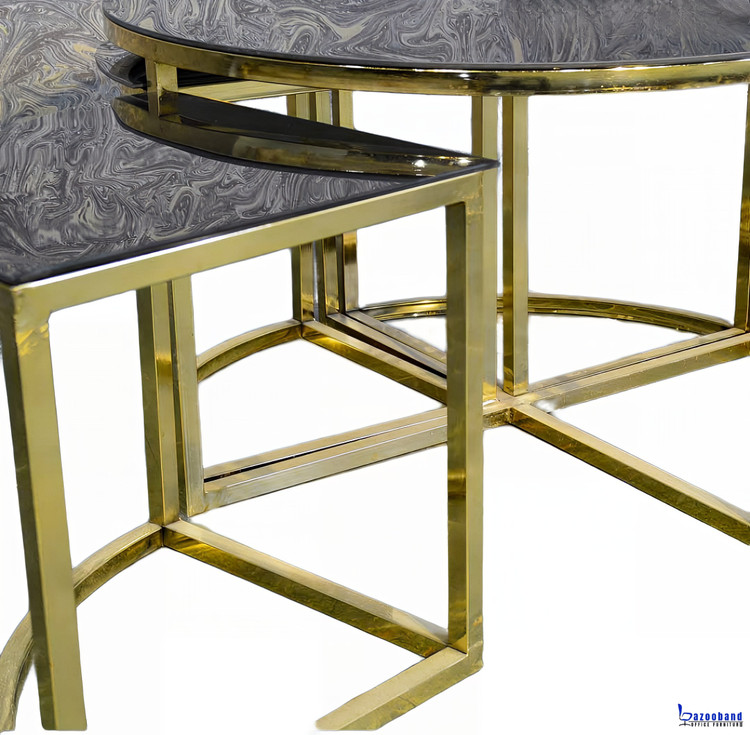 ست میز جلو مبلی و عسلی مدل پیزا کروی شکل