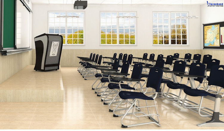 صندلی فایبرگلاس دانشجویی دسته دار و ردیفی