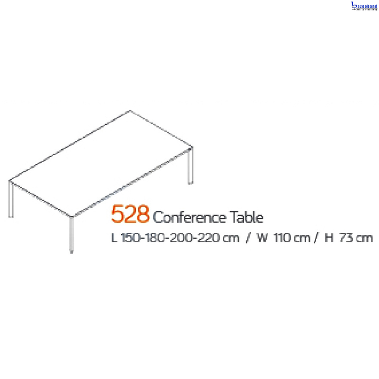میز کنفرانس ام دی اف و فریم آلومینیومی سبک کد 528