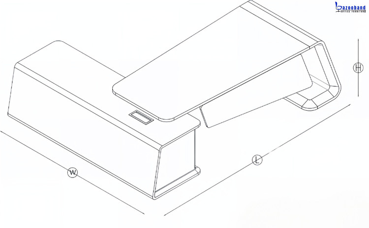 میز مدیریت مدرن ام دی اف کد 1010