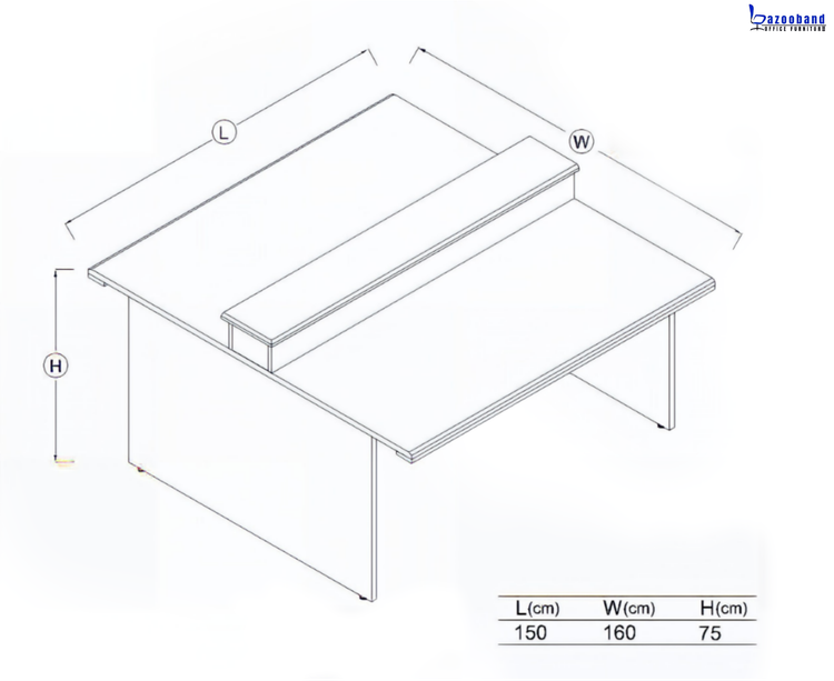 میز کنفرانس تماماً ام دی اف با روکش وکیوم کد 589