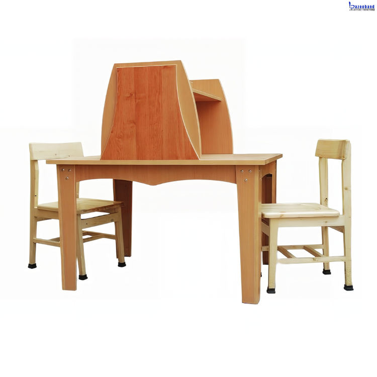 میز مطالعه چوبی طرح نفیس به صورت دو نفره