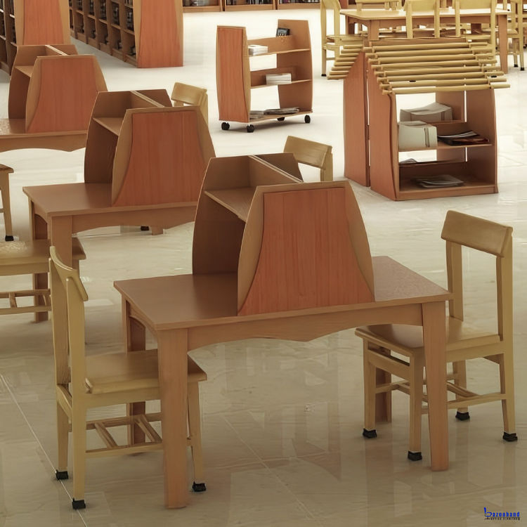 میز مطالعه چوبی طرح نفیس به صورت دو نفره