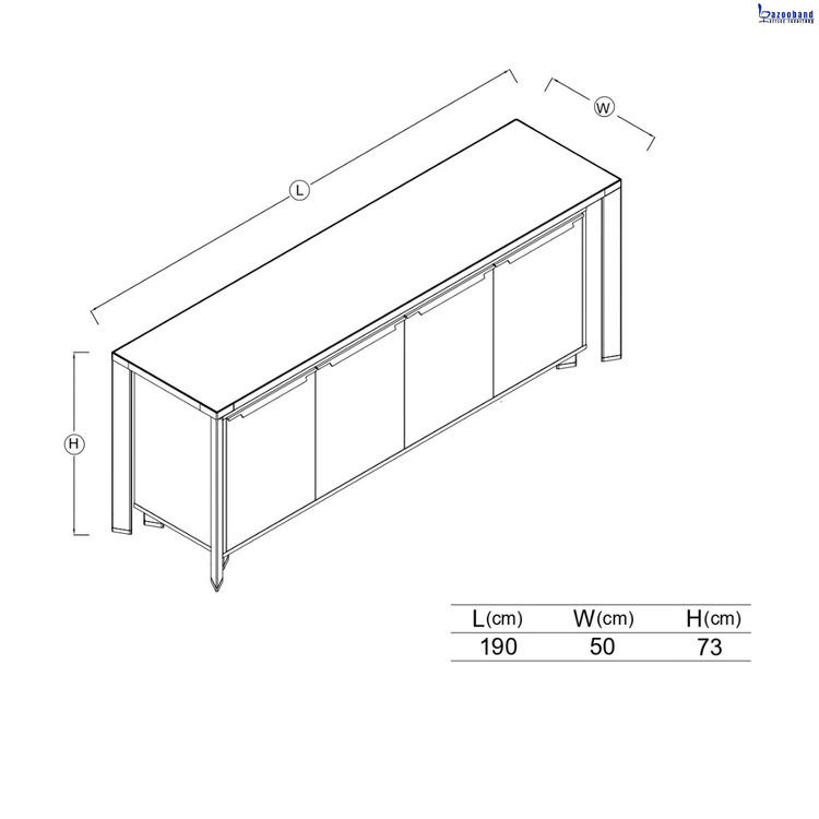 کنسول کردنزا ام دی اف با فریم آلومینیومی کد 728