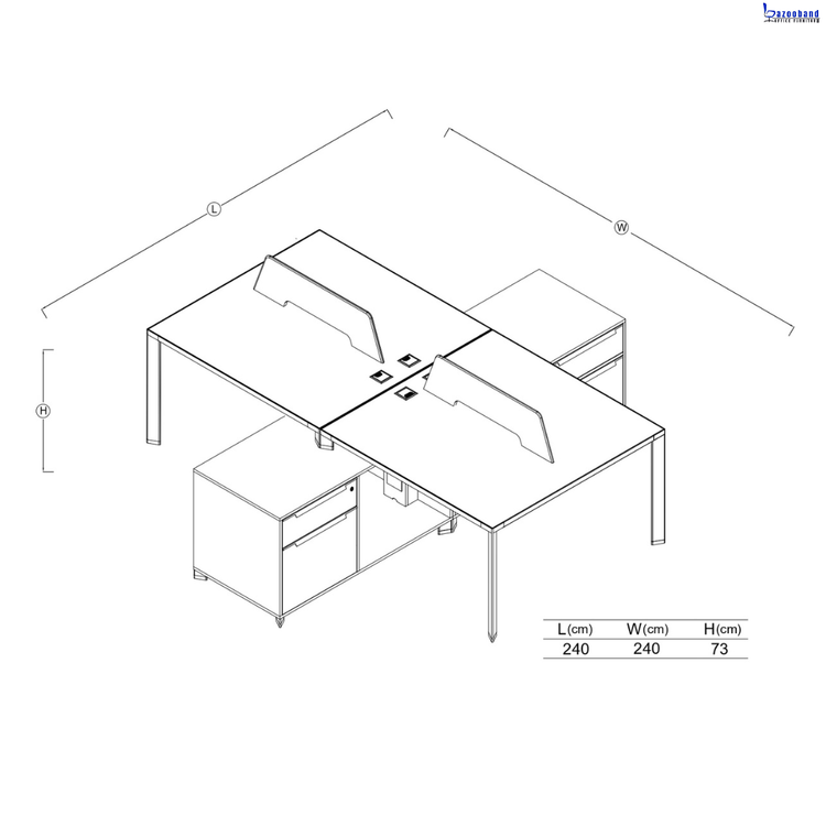 میز کار گروهی کد 048A