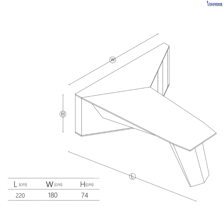میز مدیریت مدرن کد 1007