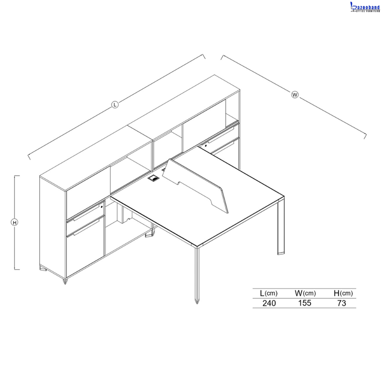 میز کار گروهی کد 028C