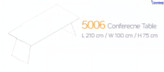 میز کنفرانسی ام دی اف با پایه فلزی کد 5006
