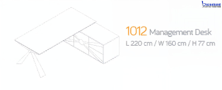 میز مدیریت ترکیب ام دی اف و پایه فلزی کد 1012