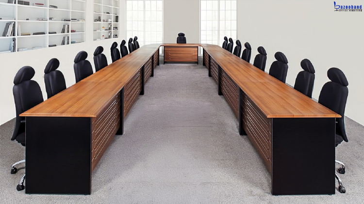 میز کنفرانس ام دی اف با روکش وکیوم کد 535