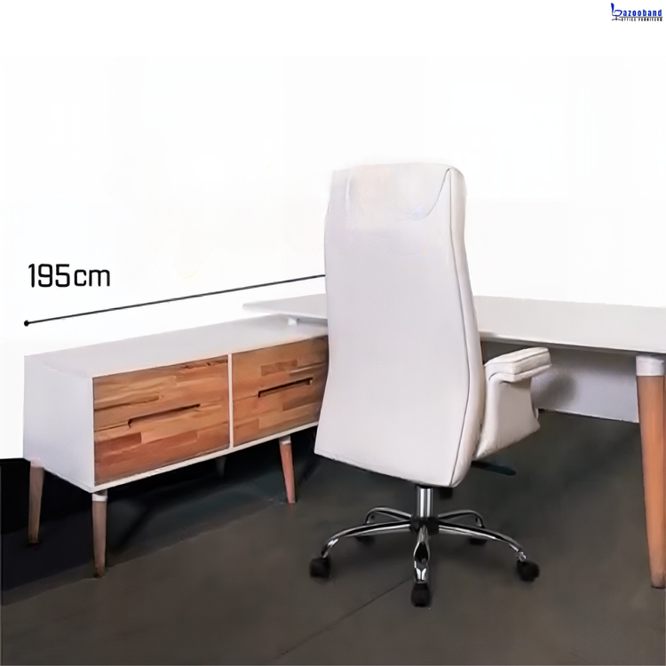 میز مدیریت مدرن با پایه های چوبی کد 1004