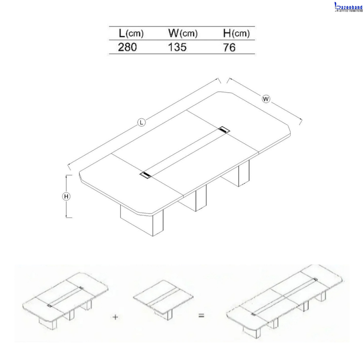 میز کنفرانس ام دی اف کد 510