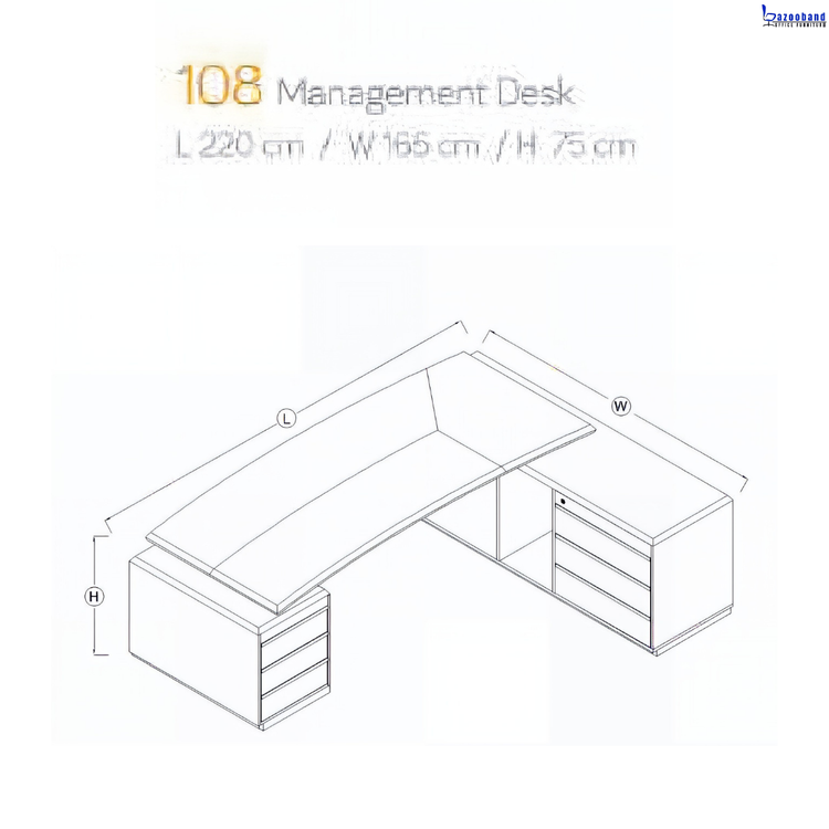 میز مدیریت ال ام دی اف کد 108