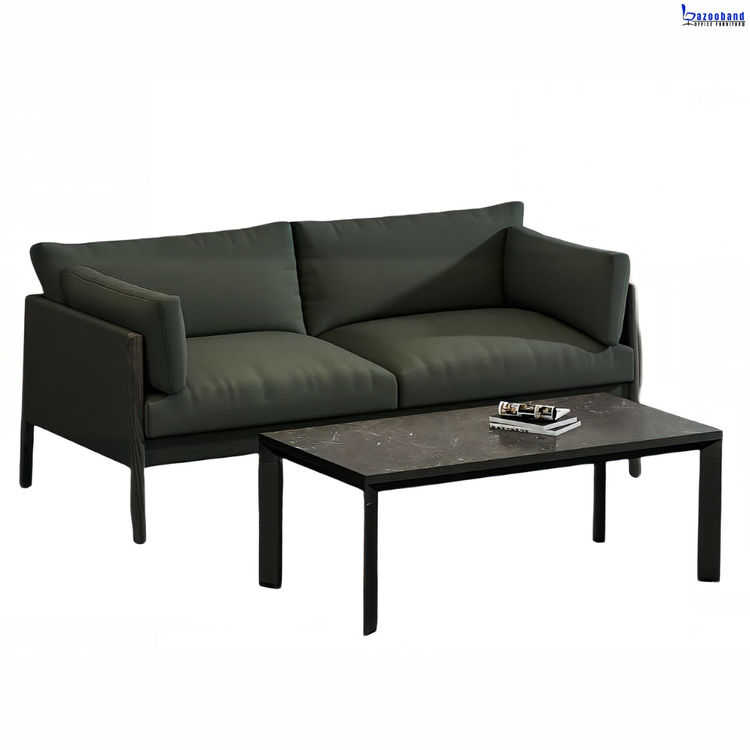 میز مدیریت ترکیب ام دی اف با فریم آلومینیومی و پایه فلزی کد 128