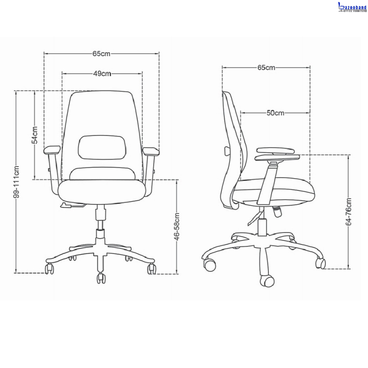 صندلی گردان با قابلیت چرخش 360 درجه کد D2
