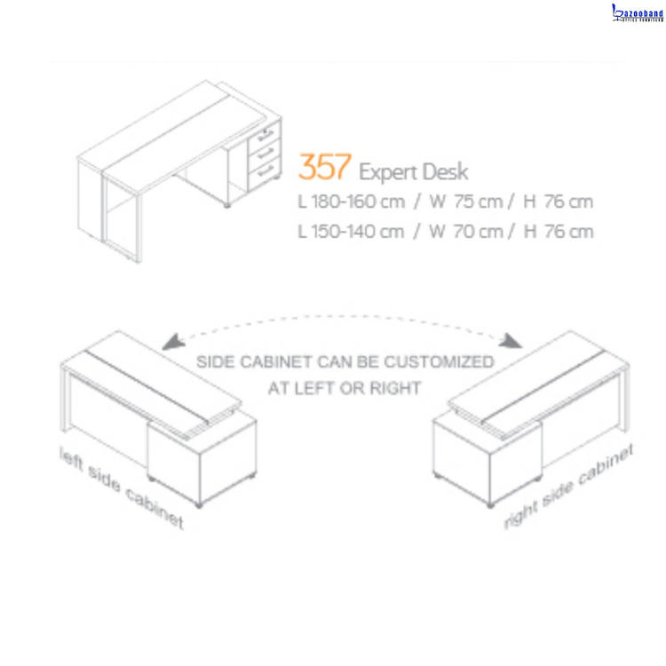 میز اداری ام دی اف کد 357