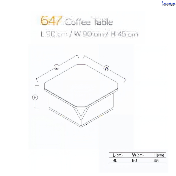 میز جلو مبلی یا کافی تیبل مدرن کد 647