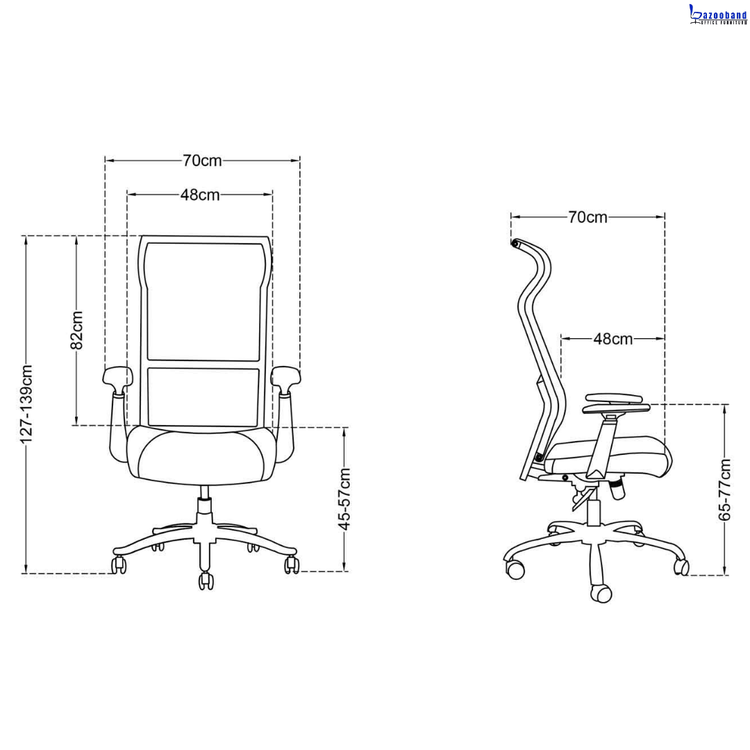 صندلی مدیریت مش توری کد X1-MM