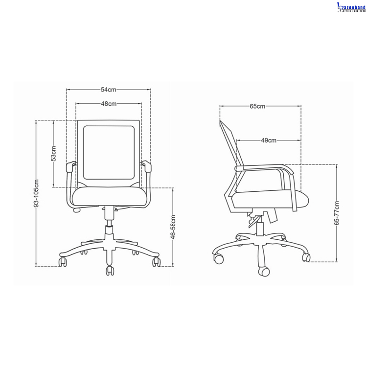 صندلی کارشناسی چرخدار کد T530