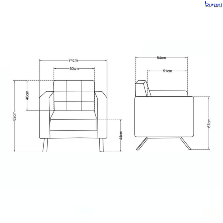 نیم ست مبلمان اداری کد M2