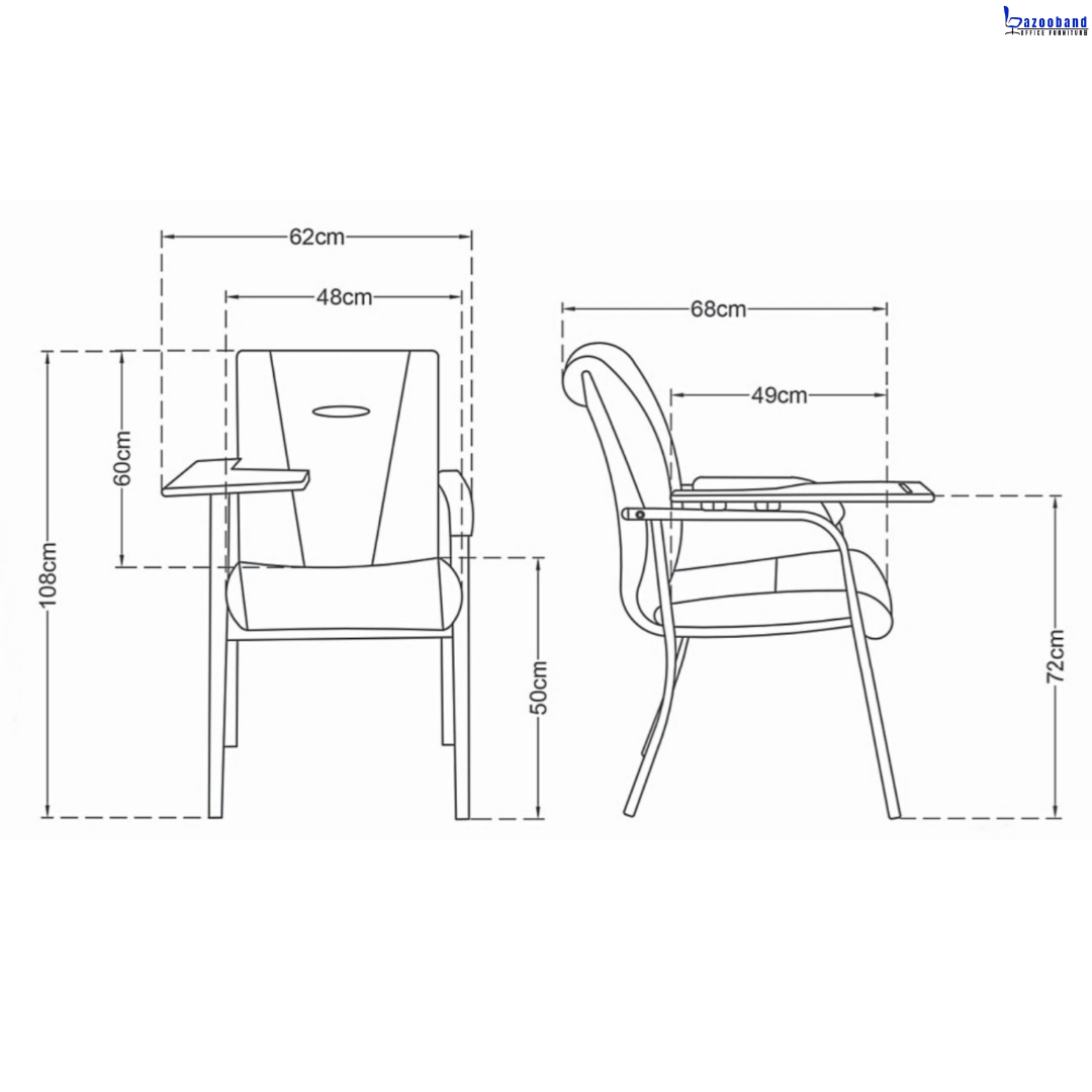 صندلی آموزشگاهی کد صندلی آموزشی کد T01-C2S-RD