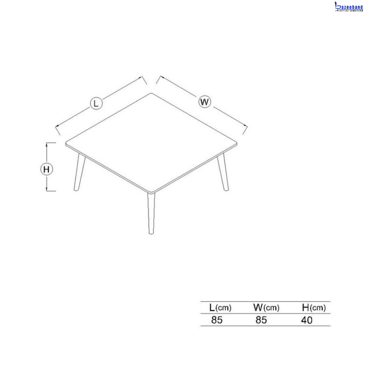میز جلو مبلی یا کافی تیبل مدرن کد 6004