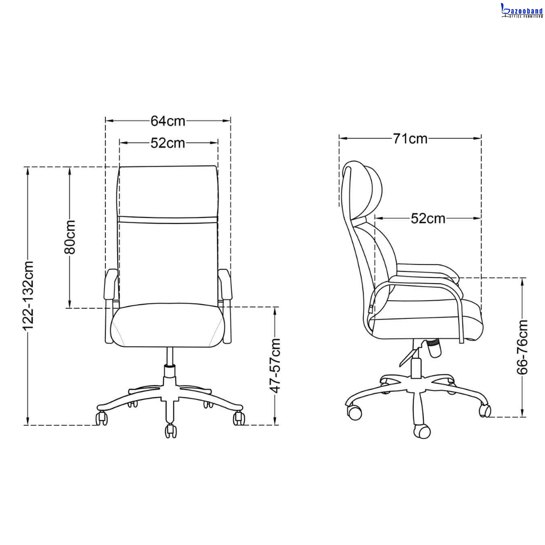 صندلی مدیریتی گردان و جک دار با کد G-800A