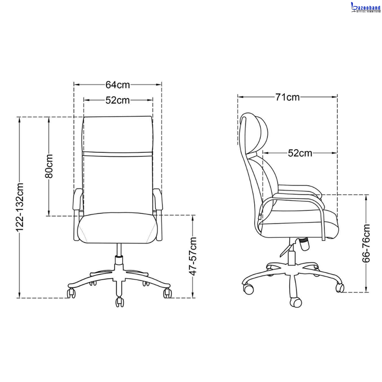 صندلی مدیریتی گردان و جک دار با کد G-800A
