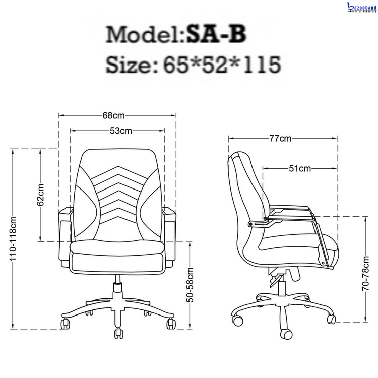 صندلی کارشناسی چرخدار با قابلیت چرخش ۳۶۰ درجه مدل SANTA2