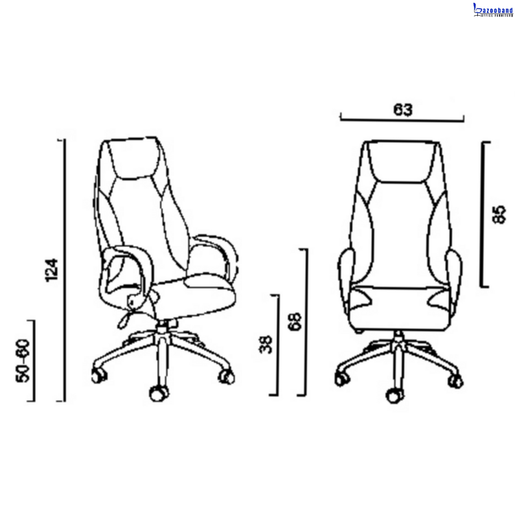 صندلی مدیریتی چرخدار ۳۶۰ درجه با کد K600-A